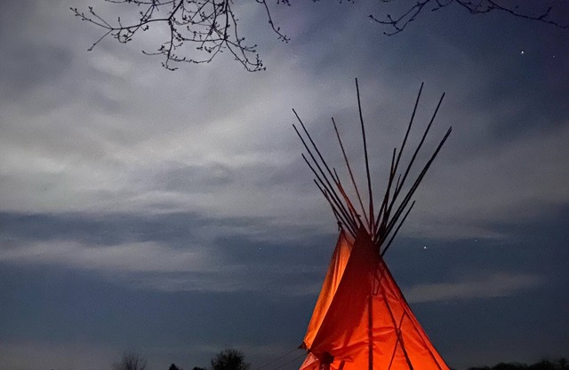 Sioux tepee in the wilderness