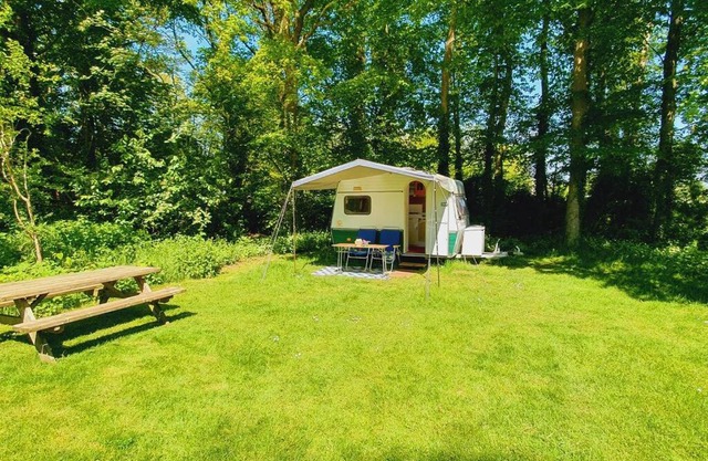 small retro caravan