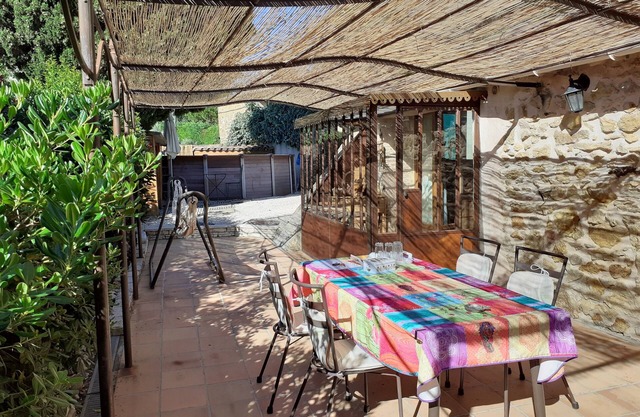 Small stone house located in a picturesque Provencal village