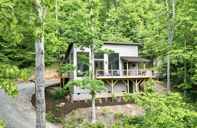 Stunning Mountain-Modern Cabin Close to Asheville w/Hot Tub