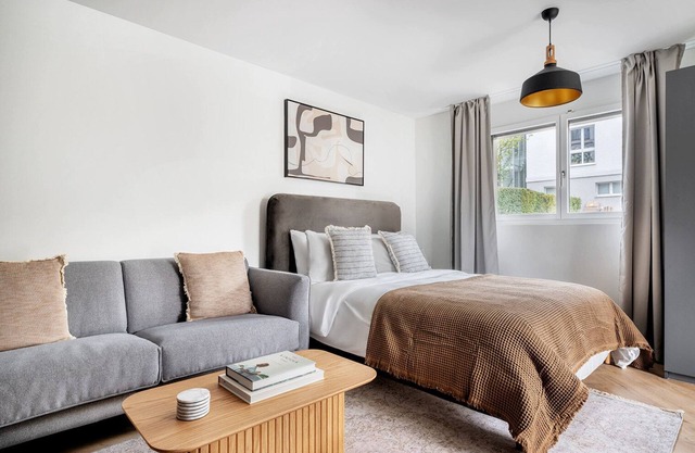 Stylish Wiedikon Studio w/Storage Room & W/D, nr Market, by Blueground