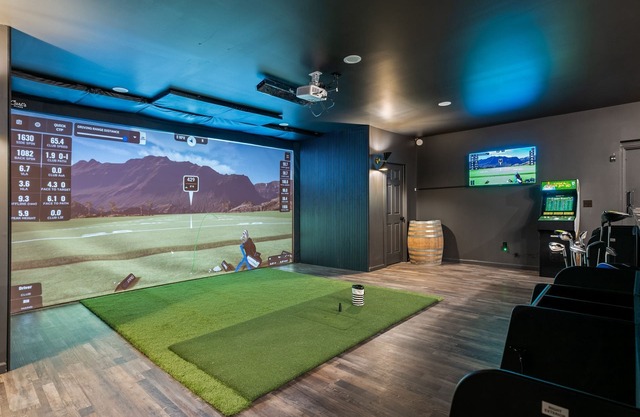 The Distillery + Golf Simulator l Hot Tub