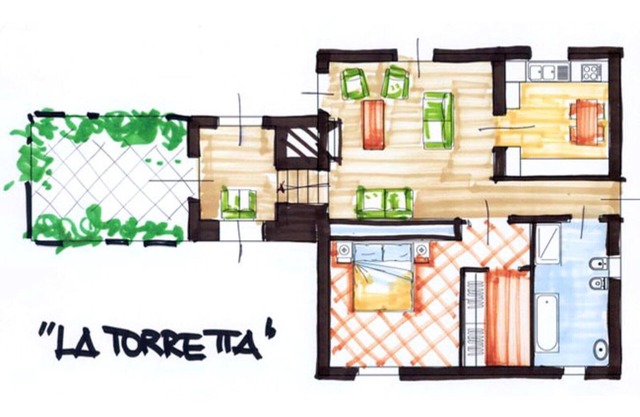 Torretta apartment at Villa San Giuseppe