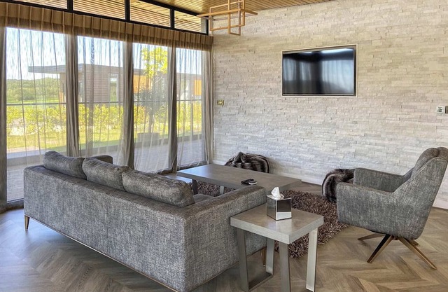Two bed lodge with one king-size bed and one twin (King by arrangement).