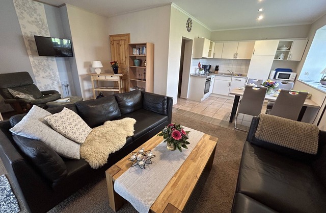 Vacation apartment Seeschwalbe directly on the North Sea dike. Idyllic, quiet, natural beach