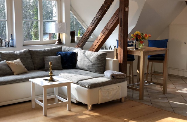 Vacation apartment with garden view for up to 7 people near the RB Arena