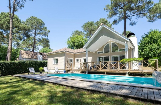 Villa à Biscarrosse avec piscine chauffée et jardin pour 6 personnes - FR-1-521-93