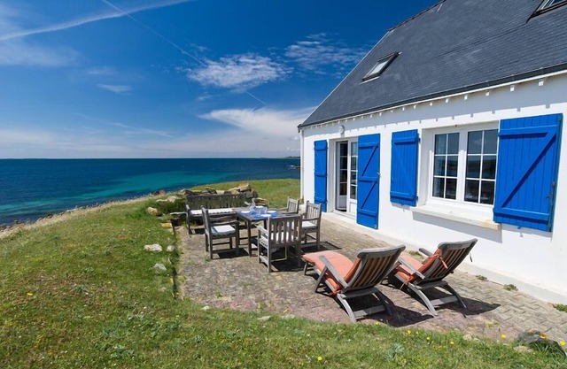 Villa with panoramic sea view in Nevez, near Pont-Aven, free Wi-fi access,