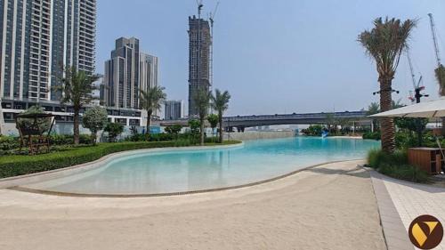 Vogue Rosewater Two Bedroom Apartment with balcony at Dubai Creek Harbour and access to man made beach, Pool, Gym, Kids Area and Near Shopping