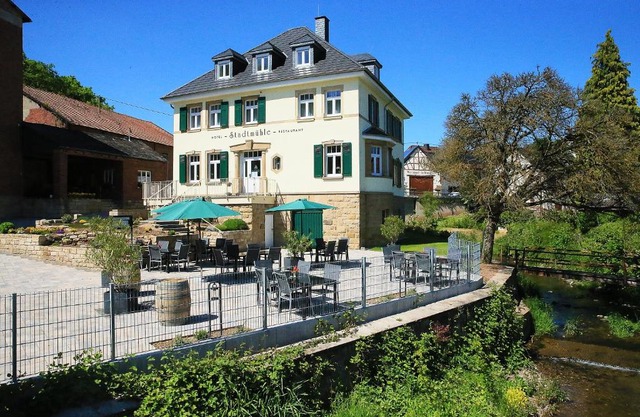 Weinhotel Stadtmühle beim Weingut Schauß