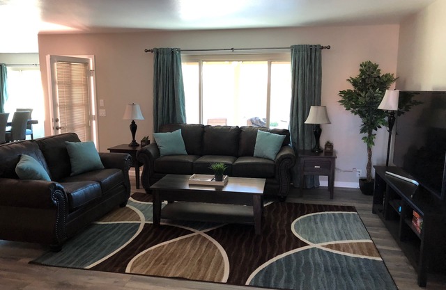 Westbrook village home with fenced in yard great for privacy and pets.