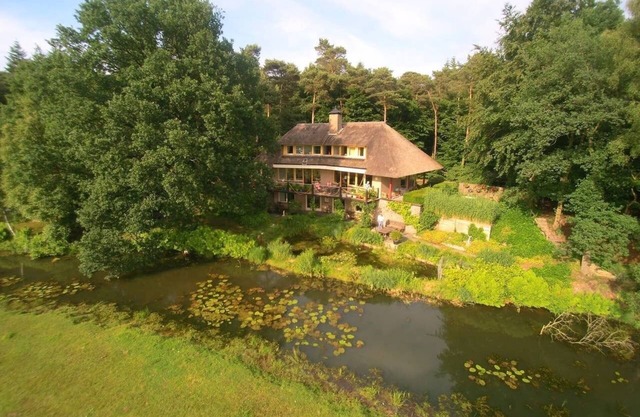 Whole country house, located in wooded countryside overlooking meadows.