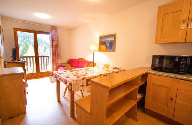 Wifi, 200m from ski slopes, 1st floor, view mountain, balcony, tv, ski locker, 36m², Valfréjus