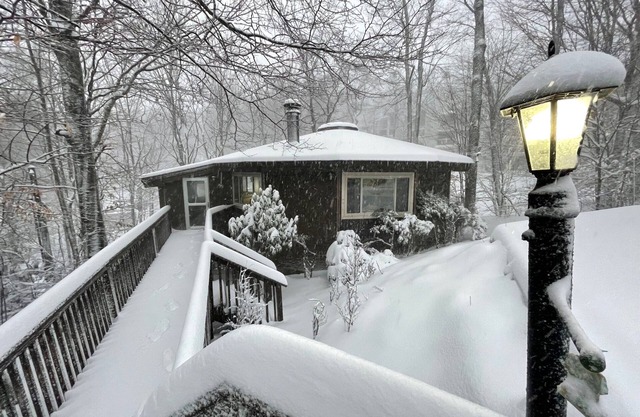 Winter is here! We are very close to the slopes.