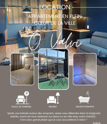 Saint-Lo Apartment | Ô Valvi : loft avec balnéo, terrasse et parking