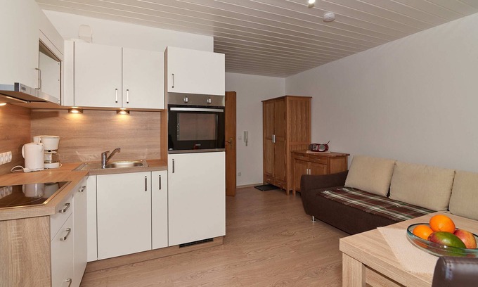 Bergen Apartment | 02 Apartment Sonnleiten 35 sqm for max. 3 p., kitchen, 1 living/bedroom, 1 bedroom, balcony