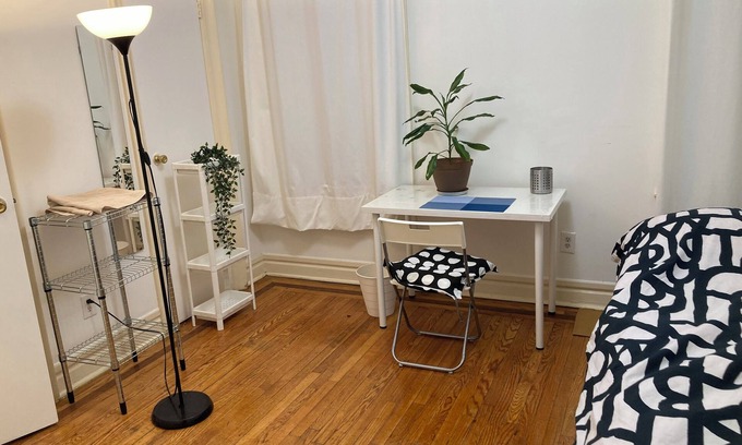 McGinley Square Condo | 1-BDR with full size bed, AC & WiFi in a 2-BDR Apt near Journal Square Station