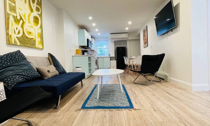 McGinley Square Apartment | 2-bedroom garden apartment in Town house in Jersey City with AC, WiFi
