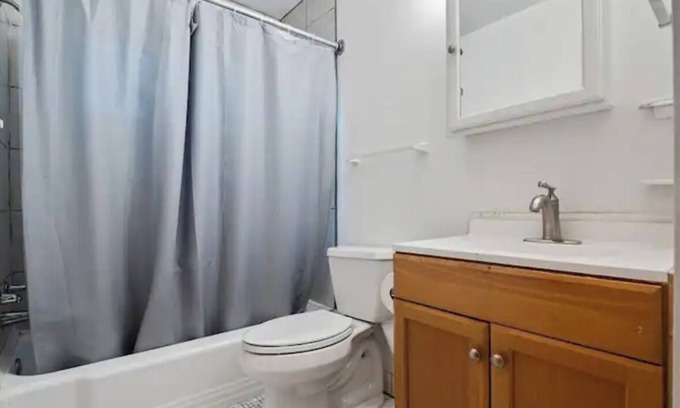 Bedford Condo | 2 BR townhouse, kitchen, bathroom with TV, free WI-FI, washer/dryer, iron, A/C.