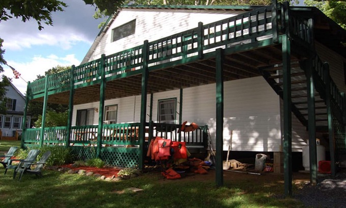 Lake Luzerne-Hadley Cabin | 2 BR Waterfront Lodge Suites Overlooking the Docks and Mountains Sunsets!
