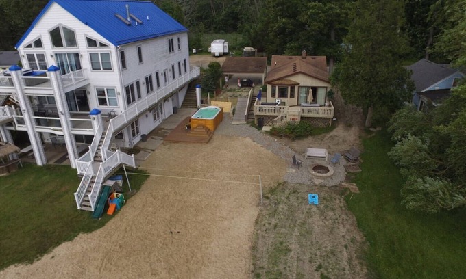 Alto House | 2 houses Campau Lakefront 4 level, sunrise cottage -Hot Spa, fireplaces