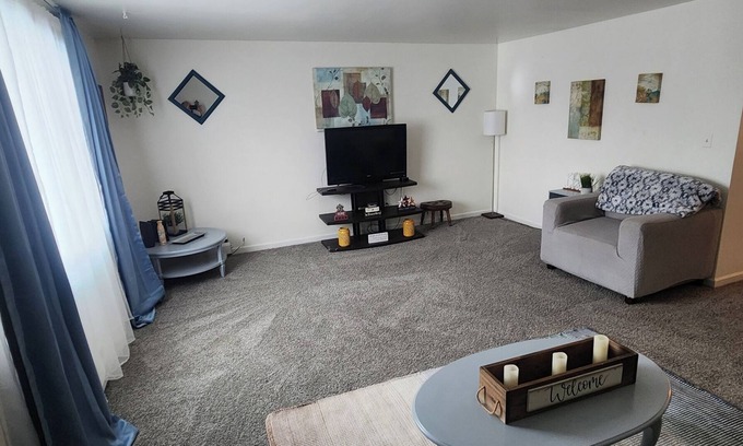 Vestal House | 2 large Bdrm 1 bath, living room with eat in kitchen and private deck