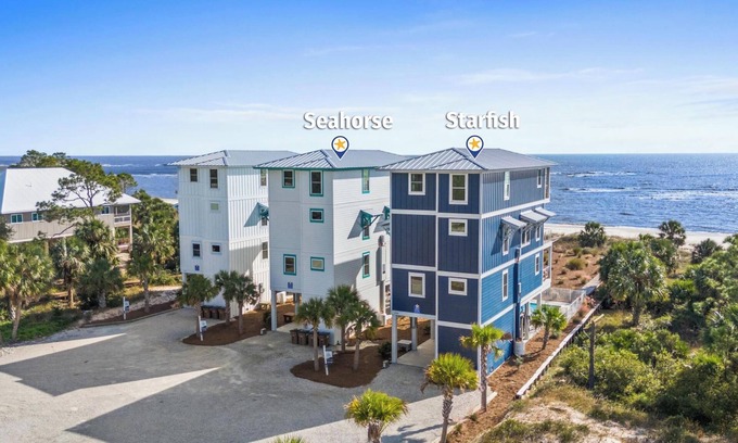 Indian Pass House | 2 Lux Beach Homes - Beachfront, Private Pool, Hot Tub, Pet Friendly, Sleeps 44