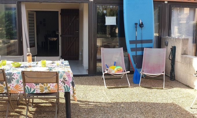 Leucate Apartment | 2-room apartment + air-conditioned cabin on garden level