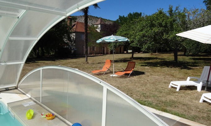 Lacave House | 200m from the Dordogne, renovated stone house, with SPA & swimming pool, park 1 ha