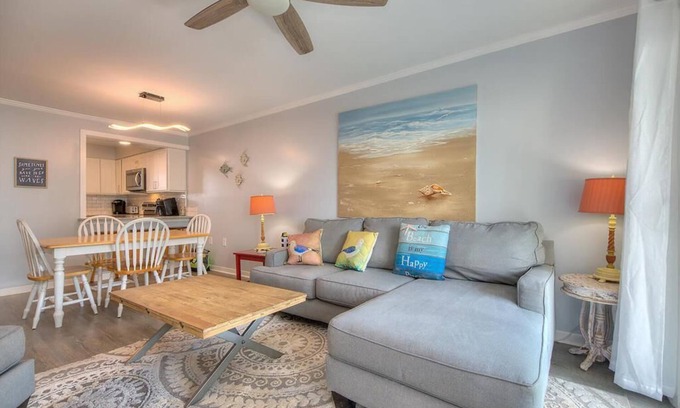 Caswell Beach Condo | 2BR/2BA Condo - Ocean View, Walk to Beach, Seasonal Pool, Sleeps 5