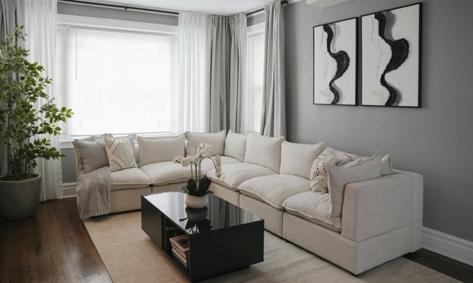 Cragin Apartment | 2BR w/Workspace + Coffee Bar Near Transit