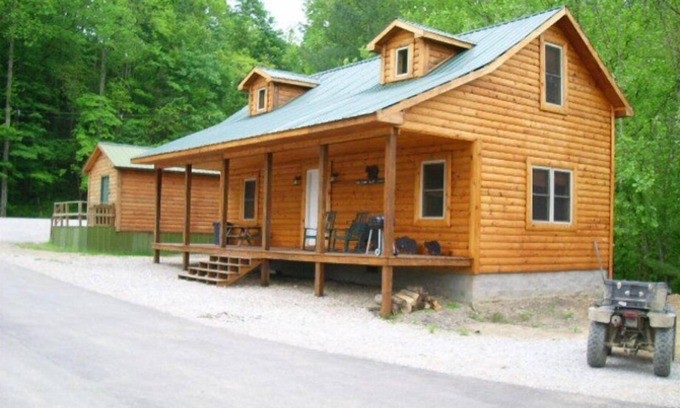 Lejunior Cabin | 3BR, 1 Bath Cabin with hot tub, full kitchen, and living room.