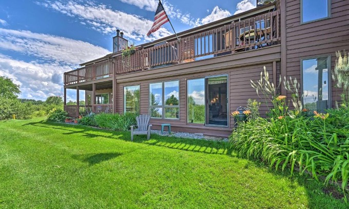Newport Center Apartment | 4-Season Lakefront Condo Swim, Boat and Ski!