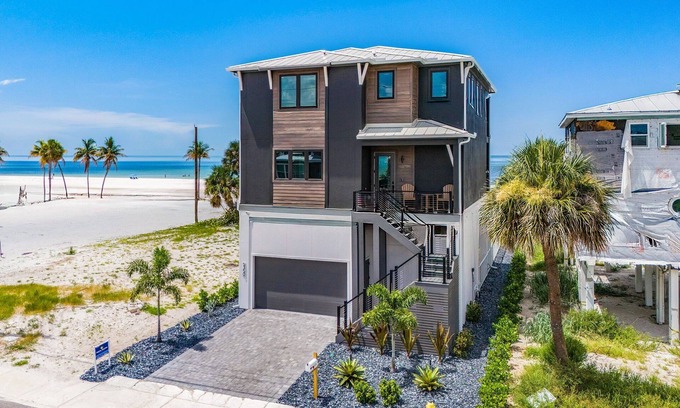 Mid Island House | 5350 Chasing Sunshine: 5BD/4.5BA Pool Home, Steps to Sand!