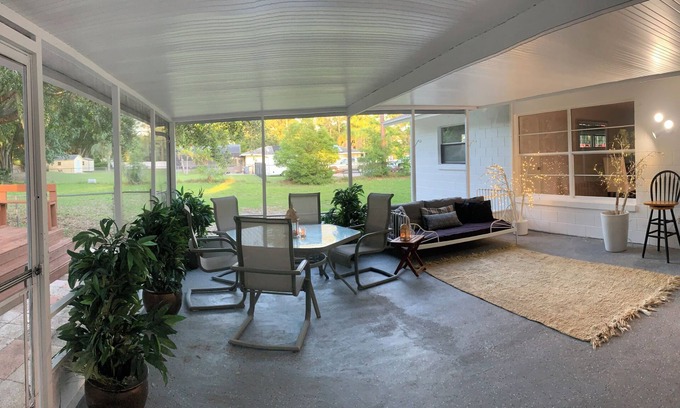Florida Central Atlantic Coast House | 5bd Country Charm w/1Acre, Deck, Private space near Parks