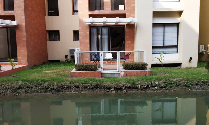 Vedic Village Apartment | A 3 bed room apartment on two levels with a big living & dining area.