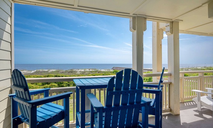 Caswell Beach Condo | A Breath of Heaven: First Floor Condo with Stunning Views, Community Pool, Beach