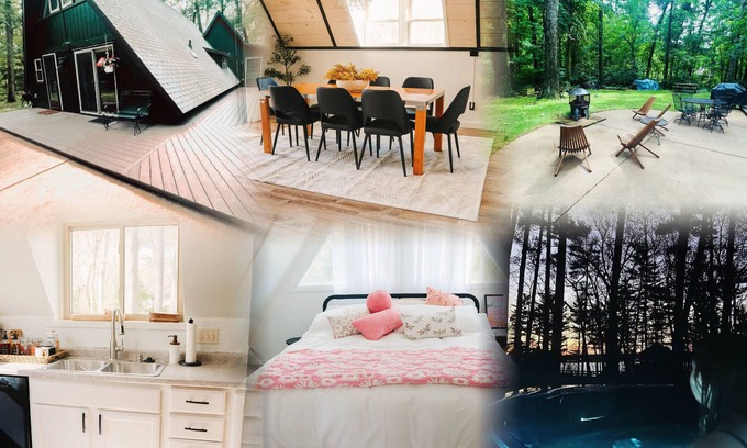 Sturgis House | A-Frame near Chicago, Notre Dame, Shipshewana, Pet friendly, Shared Hottub.