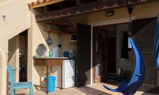 Es Canar Apartment | AC Accommodation Blue: Sea View, Terrace Open Air Kitchen, Beaches, Hippy market