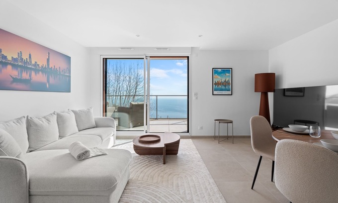 La Turbie Apartment | Agusta - Appt climatisé vue mer