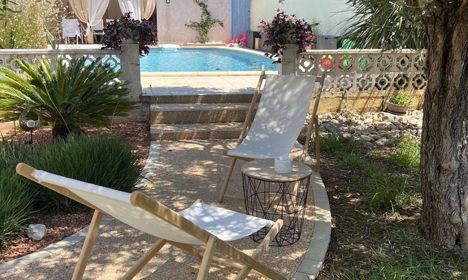 Cuxac-dʼAude House | Air-conditioned house with private pool 8 km from Narbonne