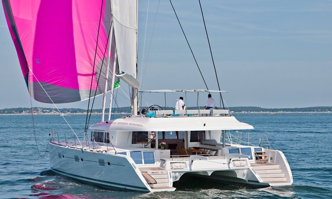 Parham Town Boat Rental | All-Inclusive Sail Vacation for up to 12 guests on a 2016 Lagoon 620 Catamaran