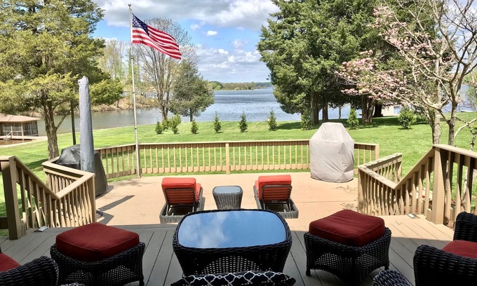 Bumpass House | Amazing Views with Boathouse, Beach and Game Room on Lake Anna's Public Side