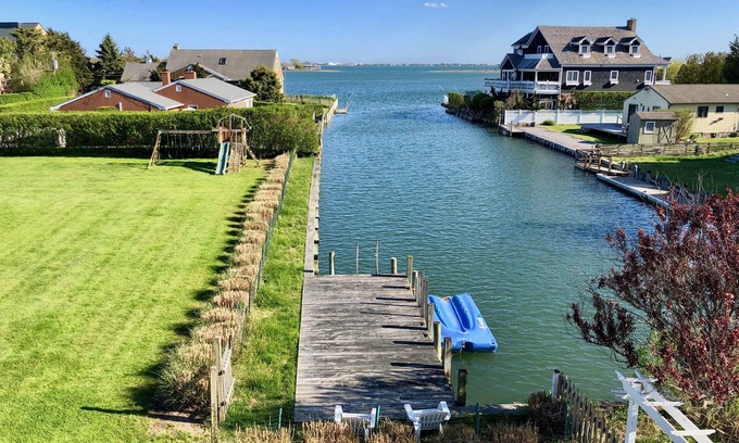 Shinnecock Hills House | Amazing waterfront, heated pool, jacuzzi, lg waterside lawn, close to everything