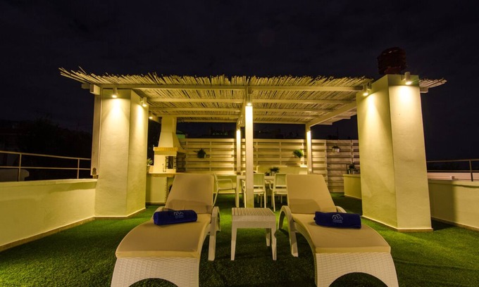 Filaki Villa | Angelos House Spa & Hammam, roof garden with BBQ!