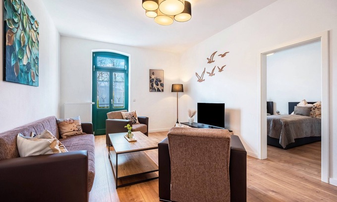 Porschdorf Apartment | Apartment '5' with Private Terrace, Shared Garden and Wi-Fi