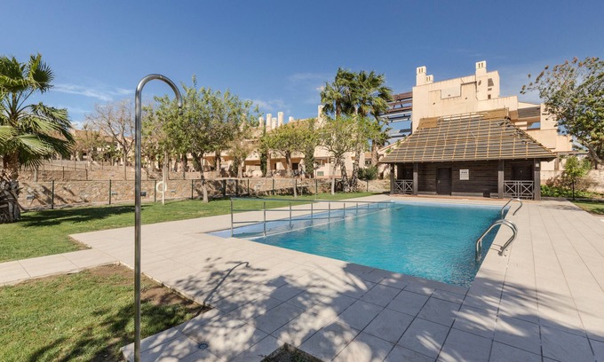 Fuente Alamo de Murcia Apartment | Apartment 'El Oasis Plaza Madagascar' with Shared Pool, Wi-Fi and Air Conditioning