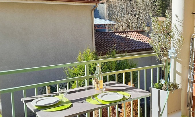 Digne-les-Bains Apartment | Apartment 'Le Dignois' with Shared Pool and Balcony