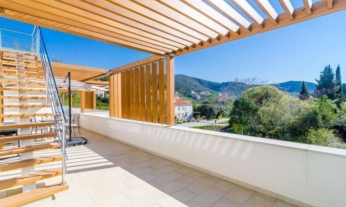 Orasac Apartment | Apartment Lula - Superior Two-Bedroom Apartment with Balcony and Sea View