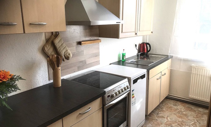 Meerane Apartment | Apartment 'Meeraner Parkresidenz Winter' with Wi-Fi